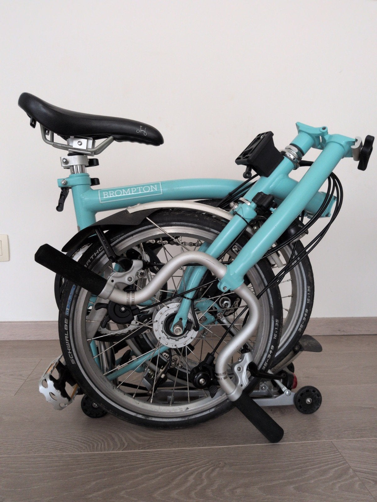 Brompton H6R, Fietsen en Brommers, Gebruikt, Brompton, Velgrem, 14 tot 16 inch