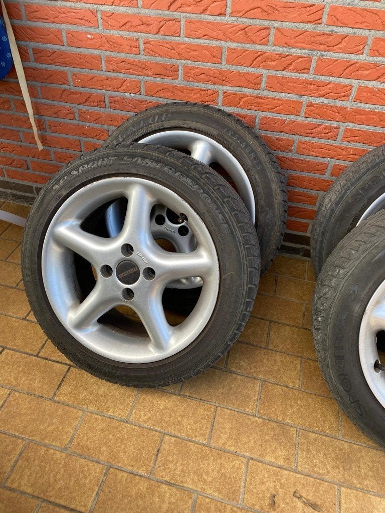 mazda mx5 miata aluminium wielen 15duim, 15 pouces, Pneus et Jantes, Véhicule de tourisme, Pneus été