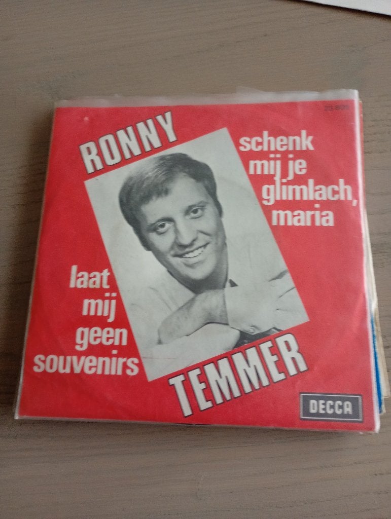 Ronny Temmer - Schenk mij je glimlach, Gebruikt, Verzenden, 7 inch, Fotohoes