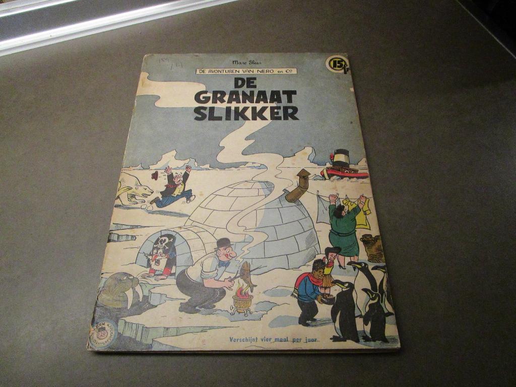Nero - De granaatslikker - 1e druk - 1957, Enlèvement ou Envoi, Marc Sleen, Une BD, Utilisé