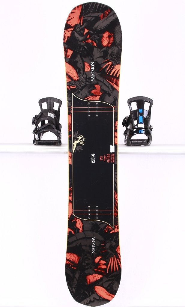 Snowboard 155 cm pour femmes SALOMON WONDER, noir/orange, Envoi, Utilisé, Planche