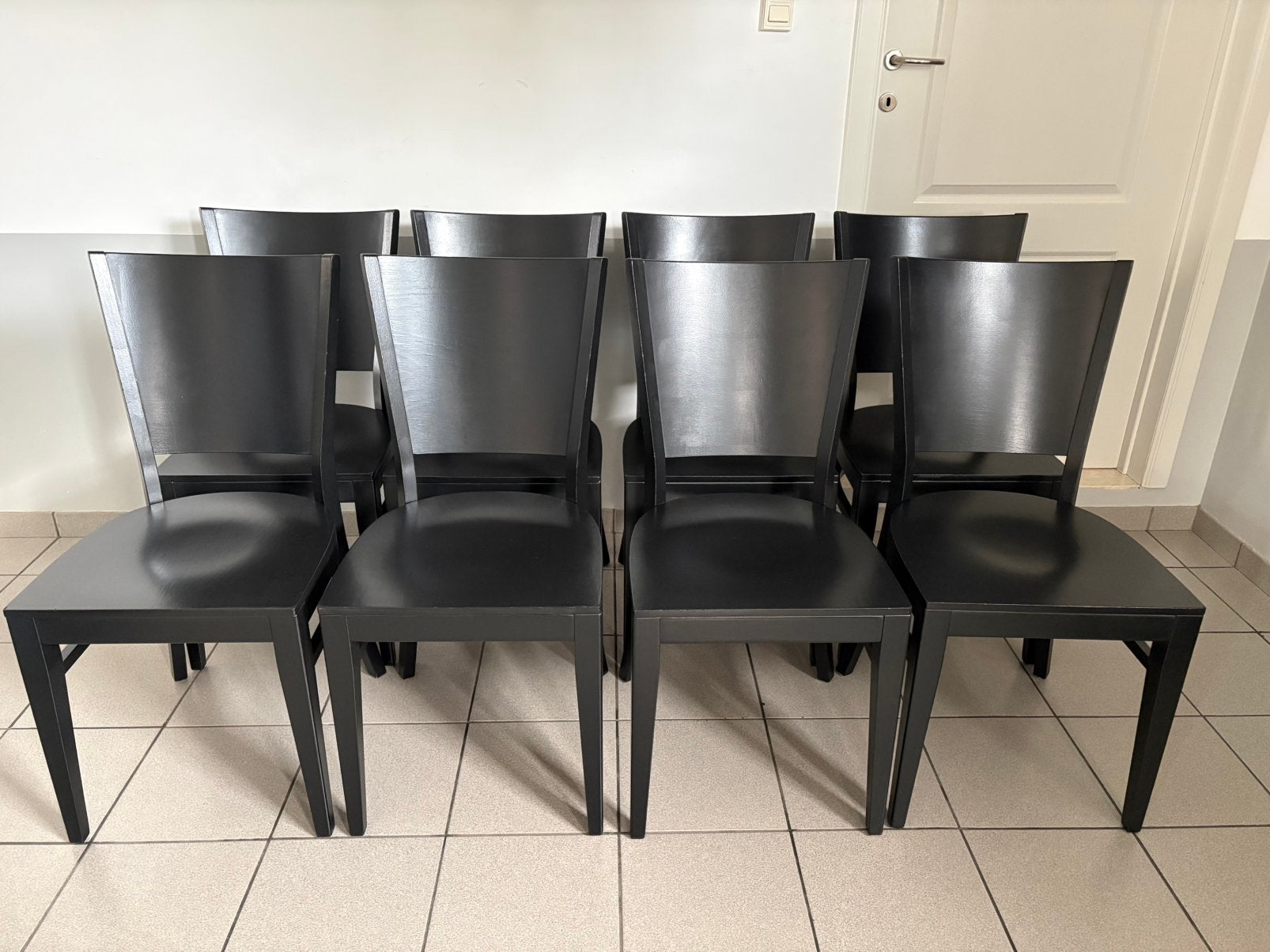 Stoelen horeca stoelen 25 stuks zwart hout, Huis en Inrichting, Ophalen, Gebruikt, Zwart, Vijf, Zes of meer stoelen