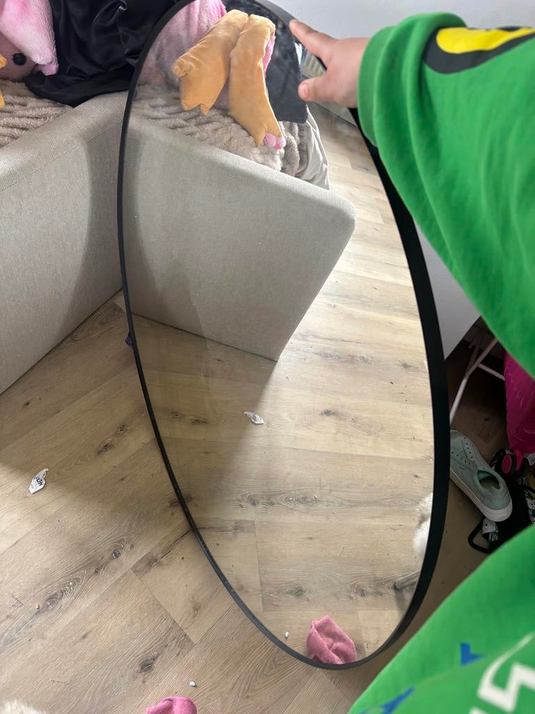 Miroir Ikea Lindbyn rond 110 cm, Enlèvement, Comme neuf, Rond