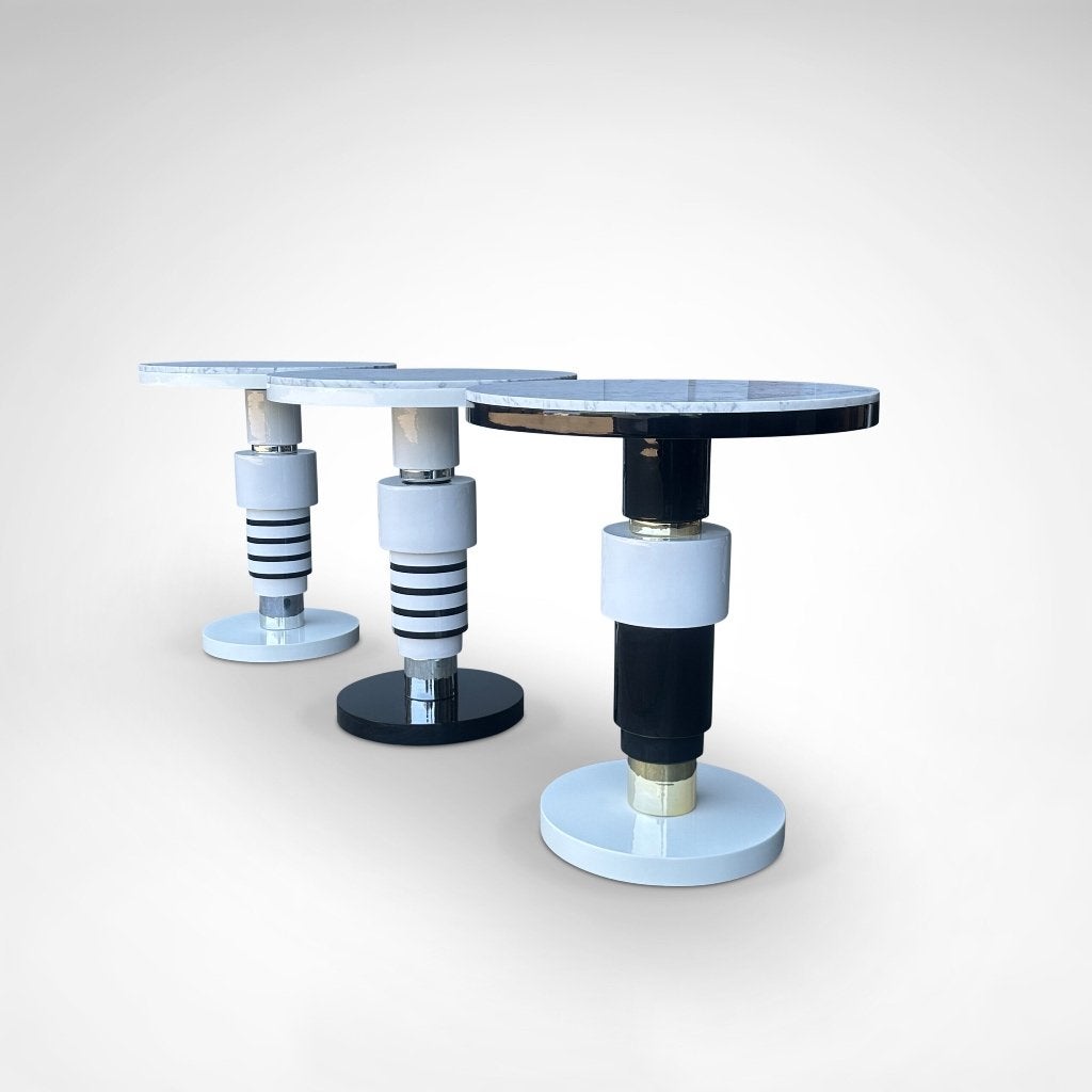 Tables d'appoint | céramique et marbre | Memphis | Casalto, Rond, Moins de 55 cm, Comme neuf, Enlèvement