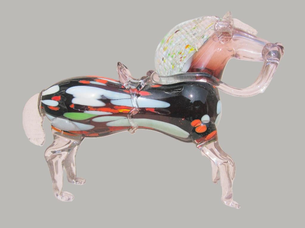 Murano of VSL? intact glazen paard boerenpaard 23,6cm., Ophalen