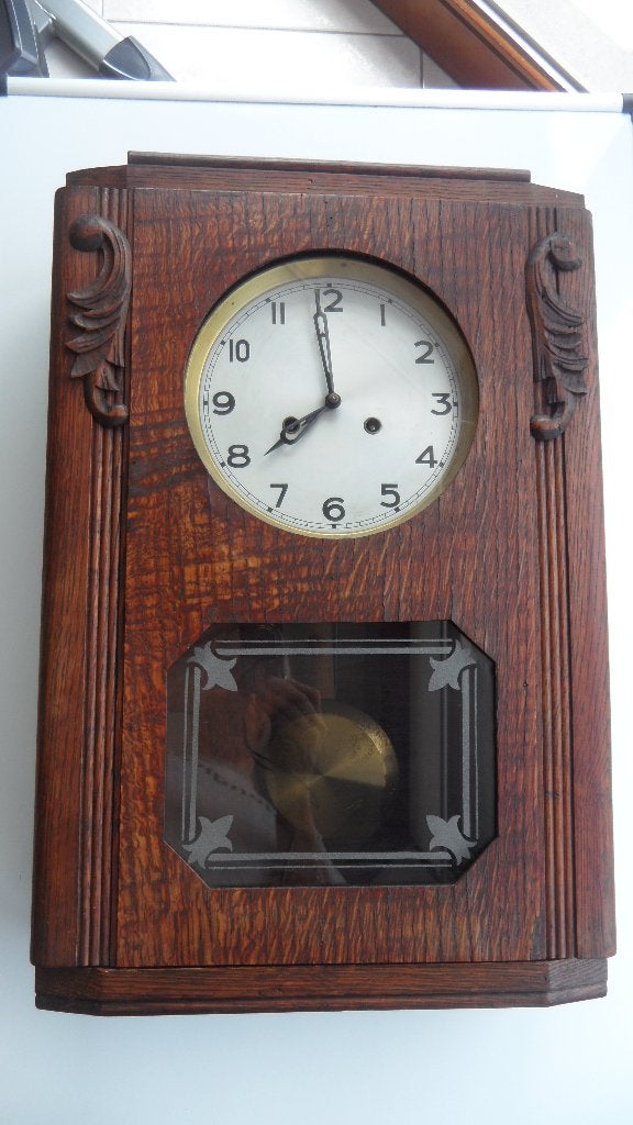Ancienne horloge murale de 1950, Antiquités & Art, Enlèvement ou Envoi