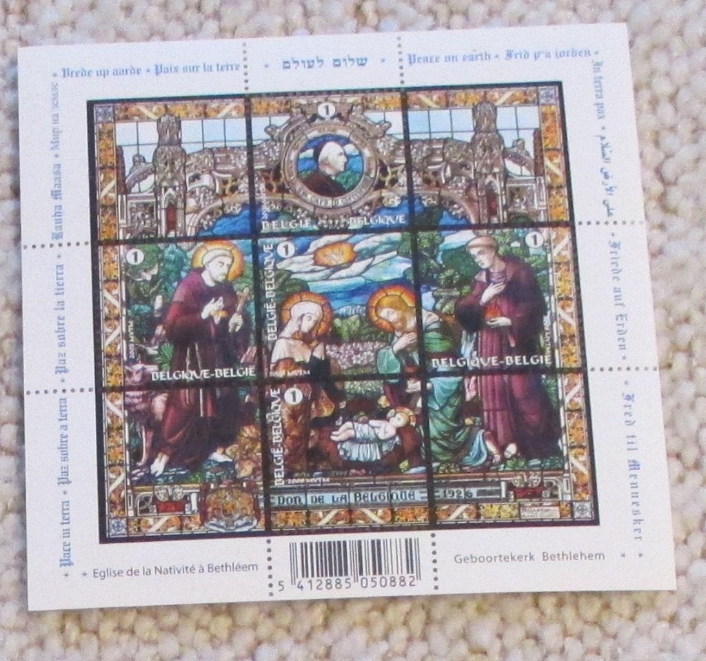 1 x BL164 blokje geboortekerk bethlehem, Kerst, Frankeerzegel, Ophalen of Verzenden, Zonder stempel
