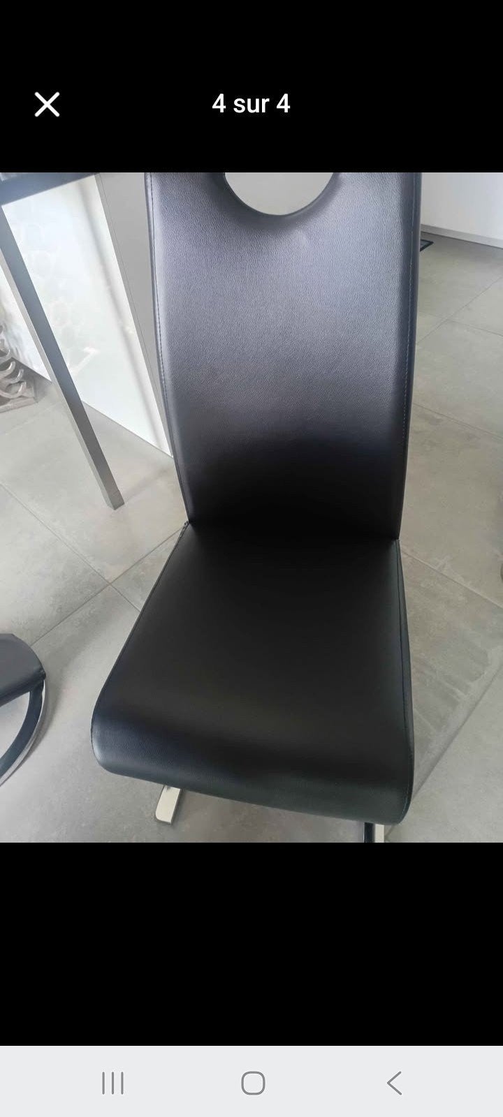 chaise noir haut dossier, Maison & Meubles, Enlèvement ou Envoi, Noir