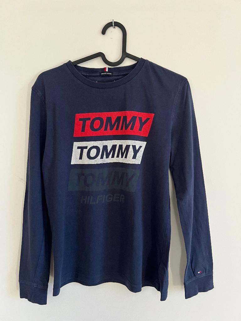 Blauwe T- shirt Tommy Hilfiger maat 164, Kinderen en Baby's, Kinderkleding | Maat 164, Gebruikt, Ophalen of Verzenden, Tommy Hilfiger
