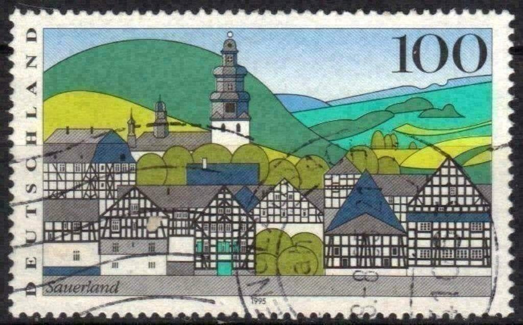Allemagne 1995 - Yvert 1642 - Sauerland (ST), Envoi, Affranchi
