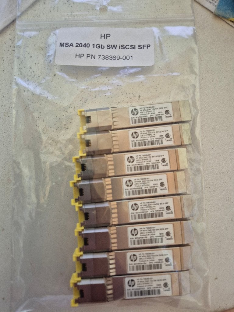 HP MSA 2040 1Gb SW iSCSI SFP, Computers en Software, Pc- en Netwerkkabels, Ophalen, Zo goed als nieuw