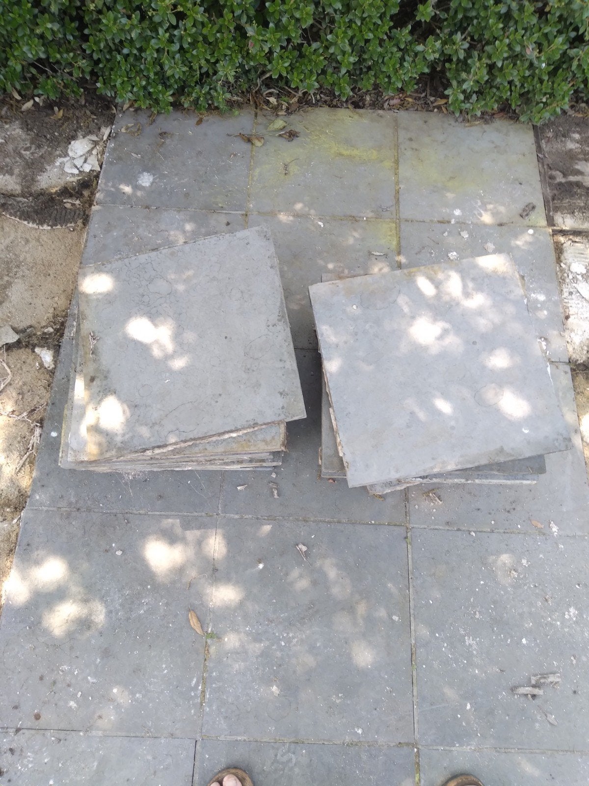 Gebruikte terrastegels 40x40  oppervlakte+-30 m2, Ophalen, Terrastegels