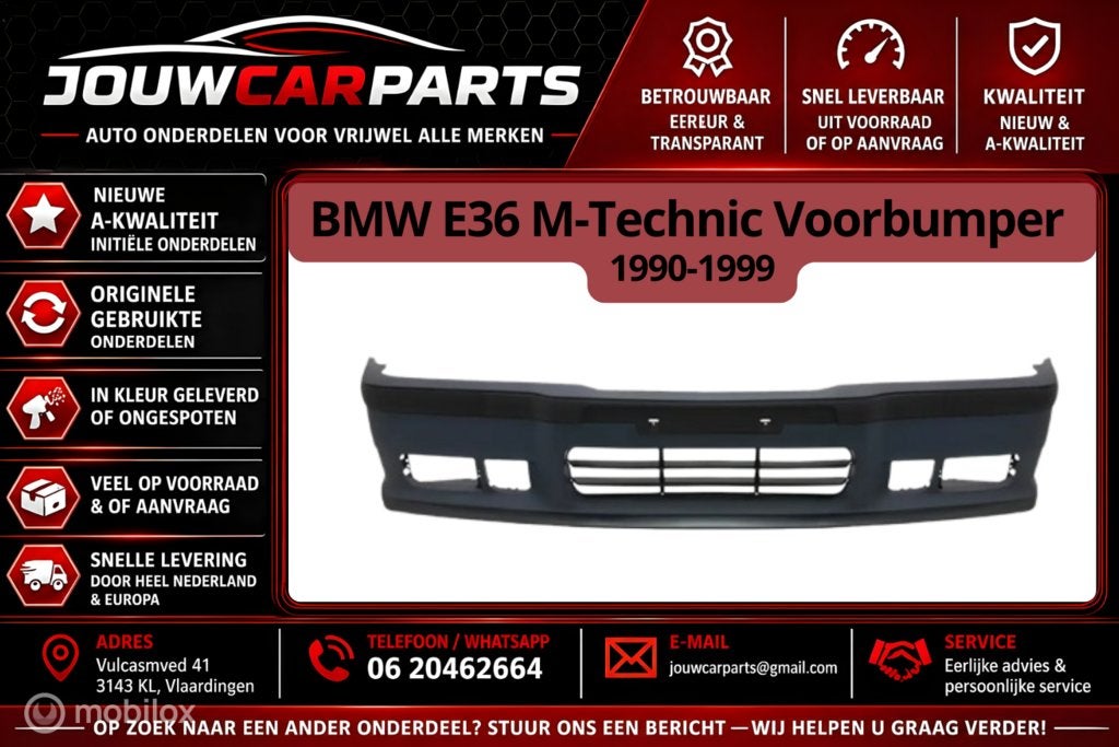 BMW E36 M-Technic Voorbumper 1990-1999, Autos : Pièces & Accessoires, Neuf, Voorbumper (compleet), BMW, Avant