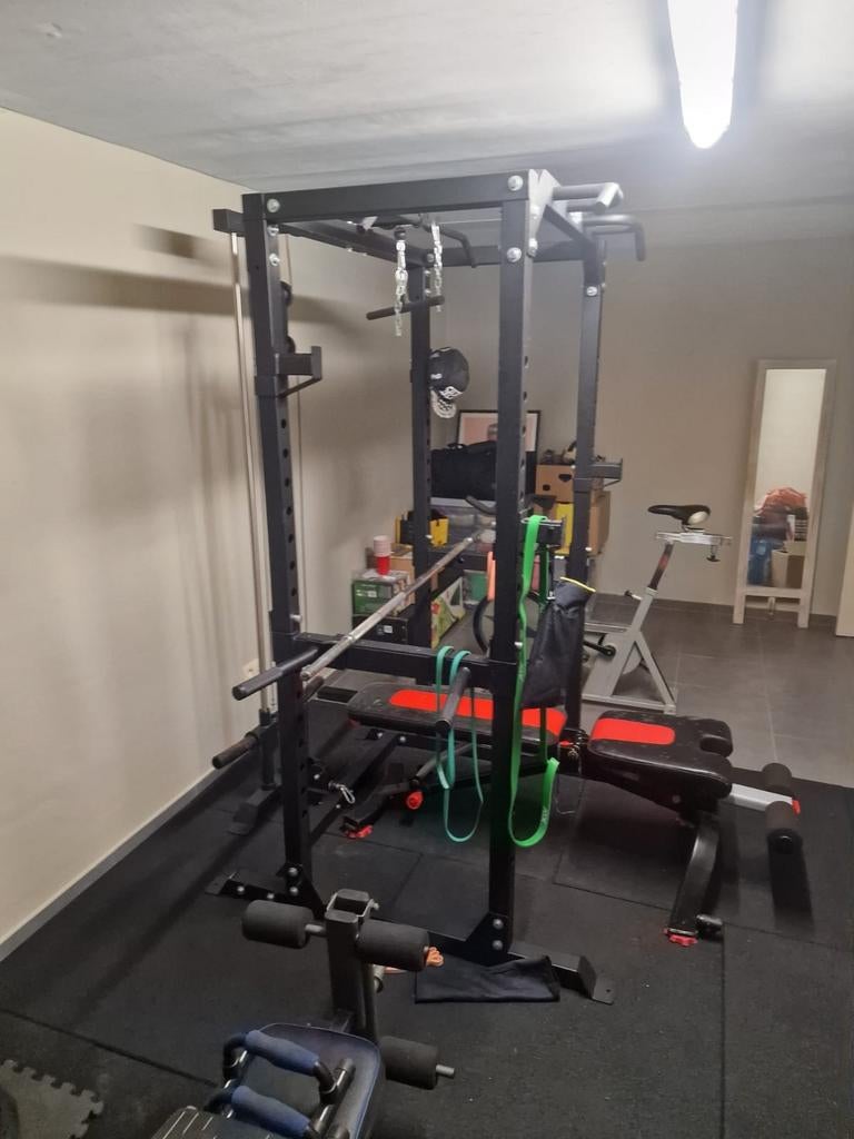 Fitness zeer goede staat met gerubberde gewichten, Sport en Fitness, Fitnessmaterialen, Ophalen