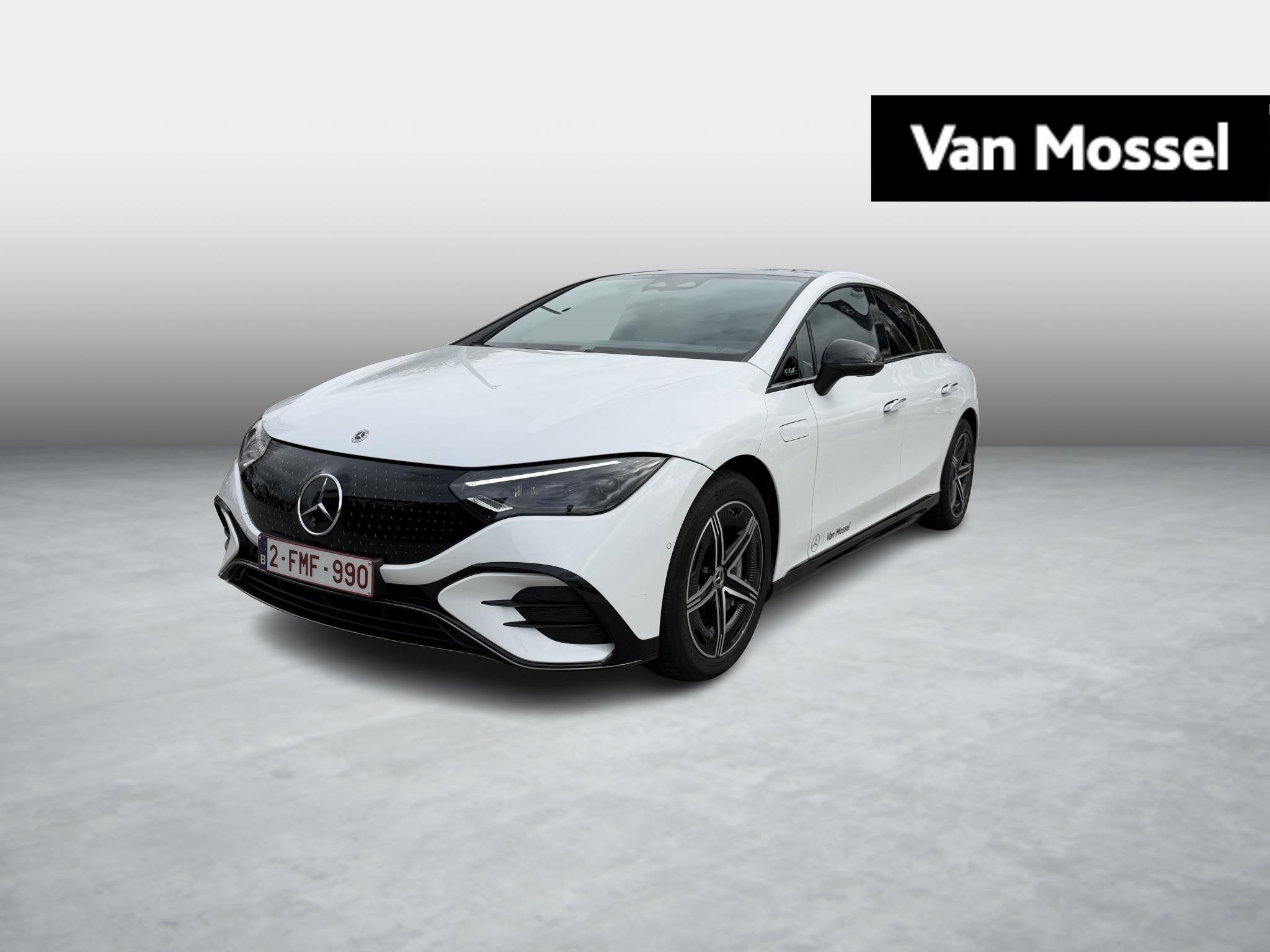Mercedes-Benz EQE 350 AMG Line + LEDER + DIGITAL LIGHT + BUR, Automaat, Automatische klimaatregeling, Wit, 96 kWh