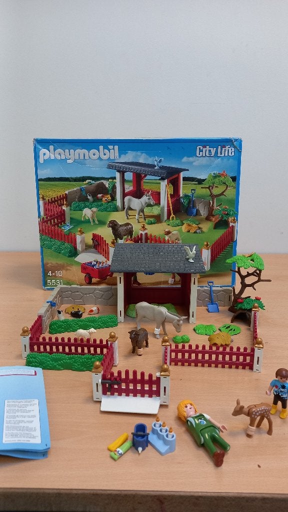 Playmobil: 5531: Verzorgingspost met stal, Gebruikt, Gebouw, Complete set, Ophalen of Verzenden