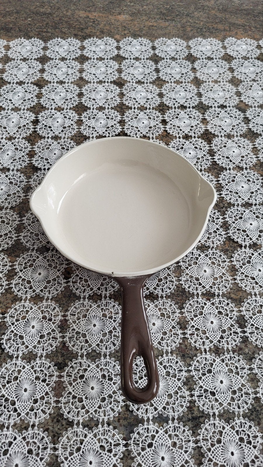 Prachtige vintage gietijzeren pan Le Creuset, Huis en Inrichting, Ophalen of Verzenden, Le Creuset