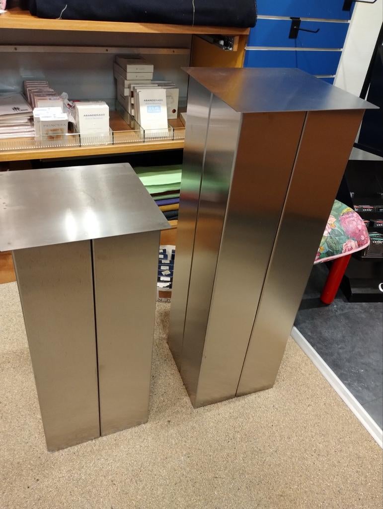 Inox zuilen, Huis en Inrichting, Woonaccessoires | Deurstoppers, Ophalen, Gebruikt, Binnen