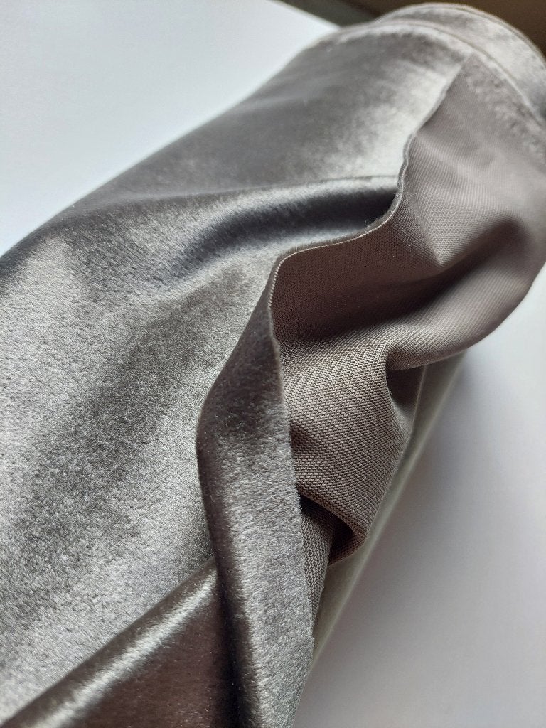 5 meter meubelstoffen velours fluweel donkergrijs, 120 cm of meer, Ophalen of Verzenden, Polyester, Grijs