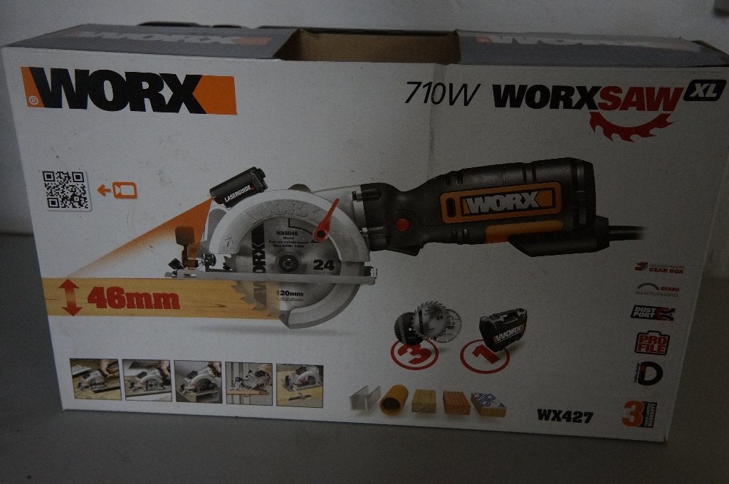 Scie plongeante Worx WX427-1 plus lames, 600 à 1200 watts, Enlèvement ou Envoi, Worx, Utilisé