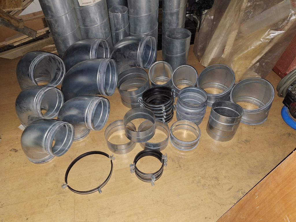 Spiraal (spiro) galva ventilatiebuizen + hulpstukken, Ophalen, Zo goed als nieuw