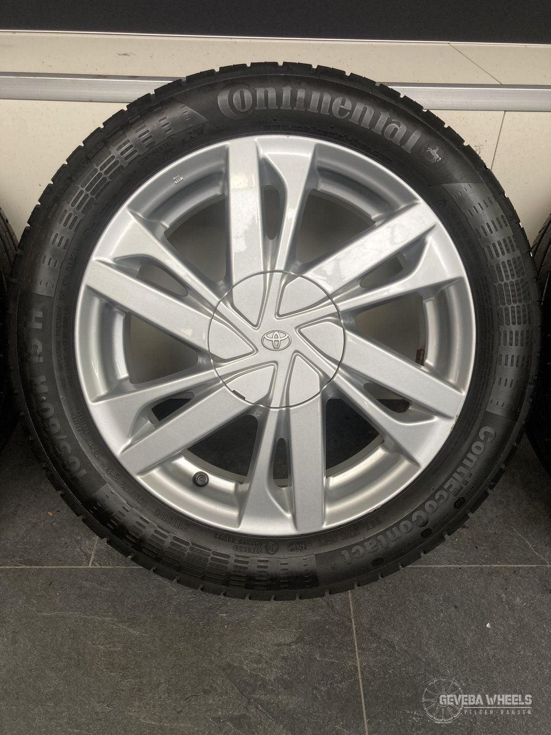 15” originele Toyota Aygo velgen + banden 4x100 165/60/15, Auto-onderdelen, Banden en Velgen, Gebruikt, 15 inch, -, -