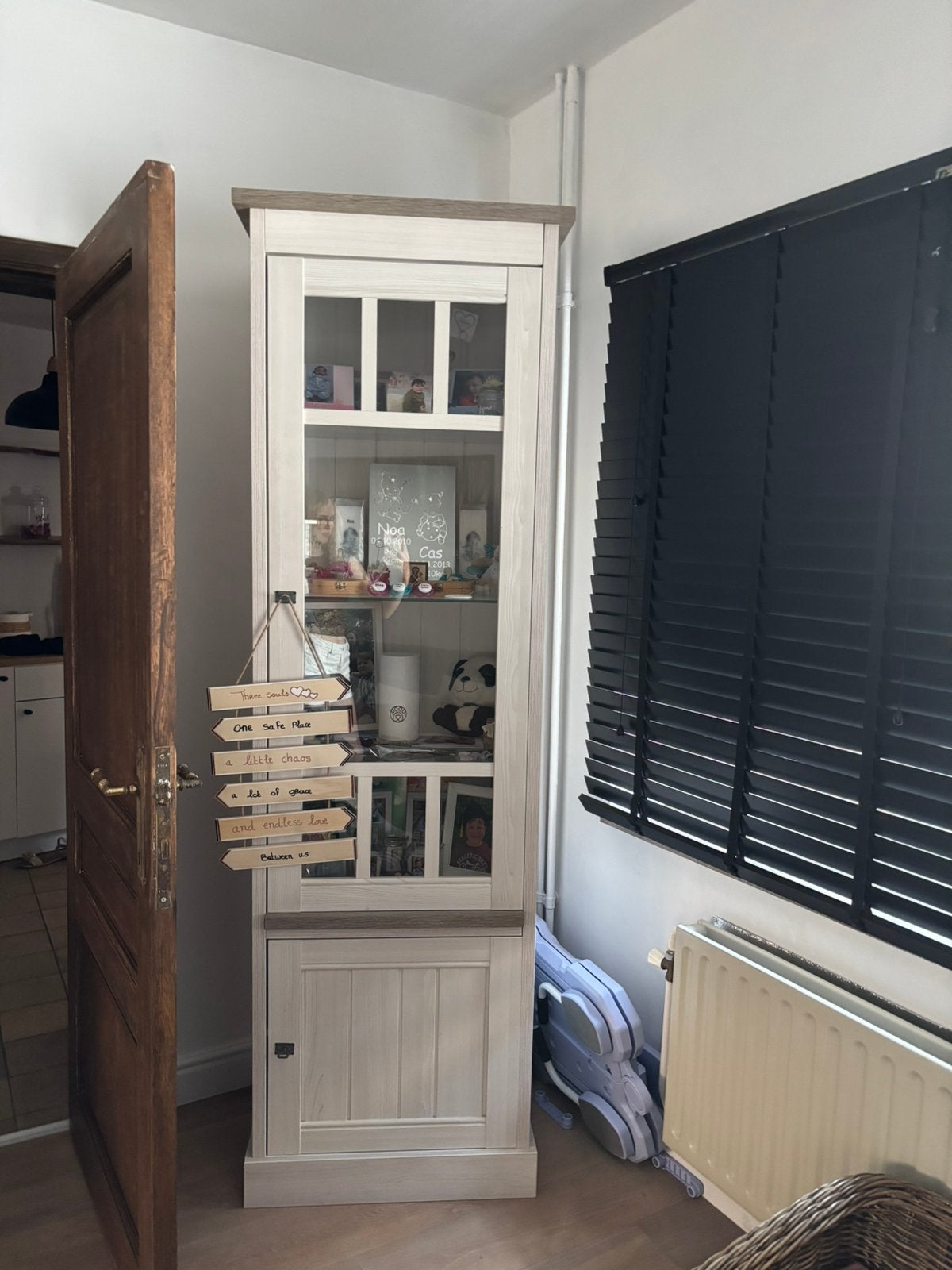 York vitrinekast, Ophalen, Glas, Met deur(en), 200 cm of meer