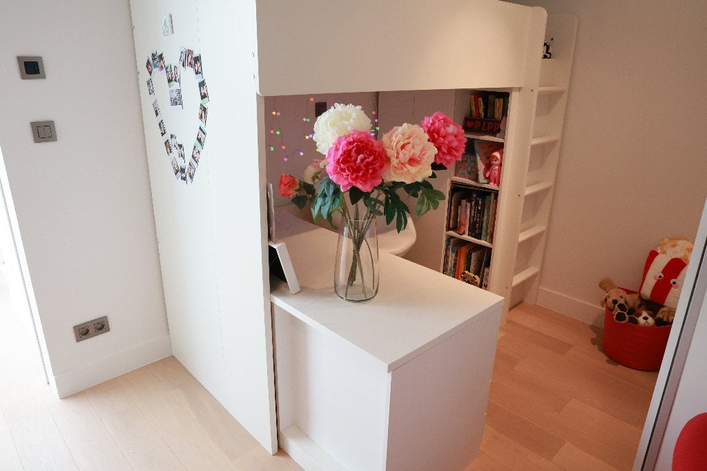 Hoogslaper met bureau en matras, Ophalen, Zo goed als nieuw, Hoogslaper