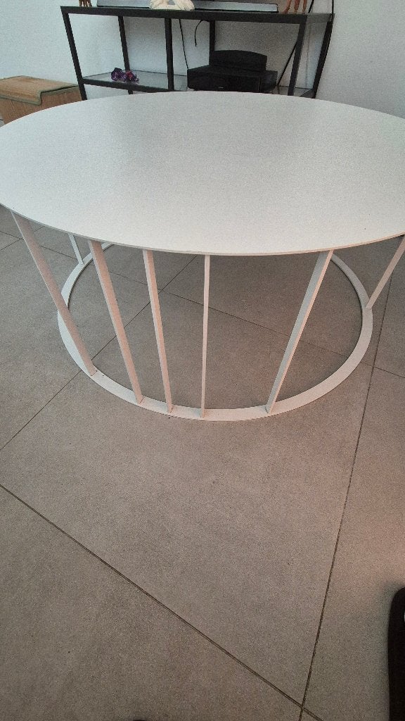 Sevilla Salontafel - rond wit - €300,00, Huis en Inrichting, Gebruikt, 50 tot 100 cm, Wit Metaal, Rond