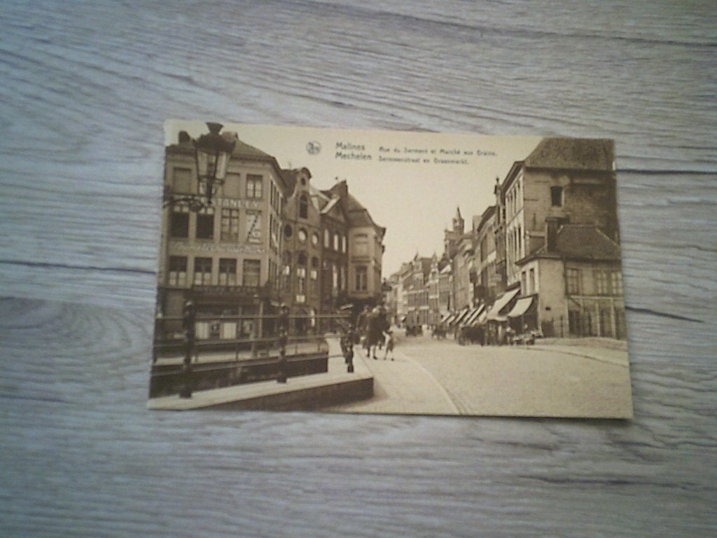 MECHELEN: Sermoenstraat en Graanmarkt, Verzamelen, Ophalen of Verzenden, Voor 1920, Ongelopen, Antwerpen