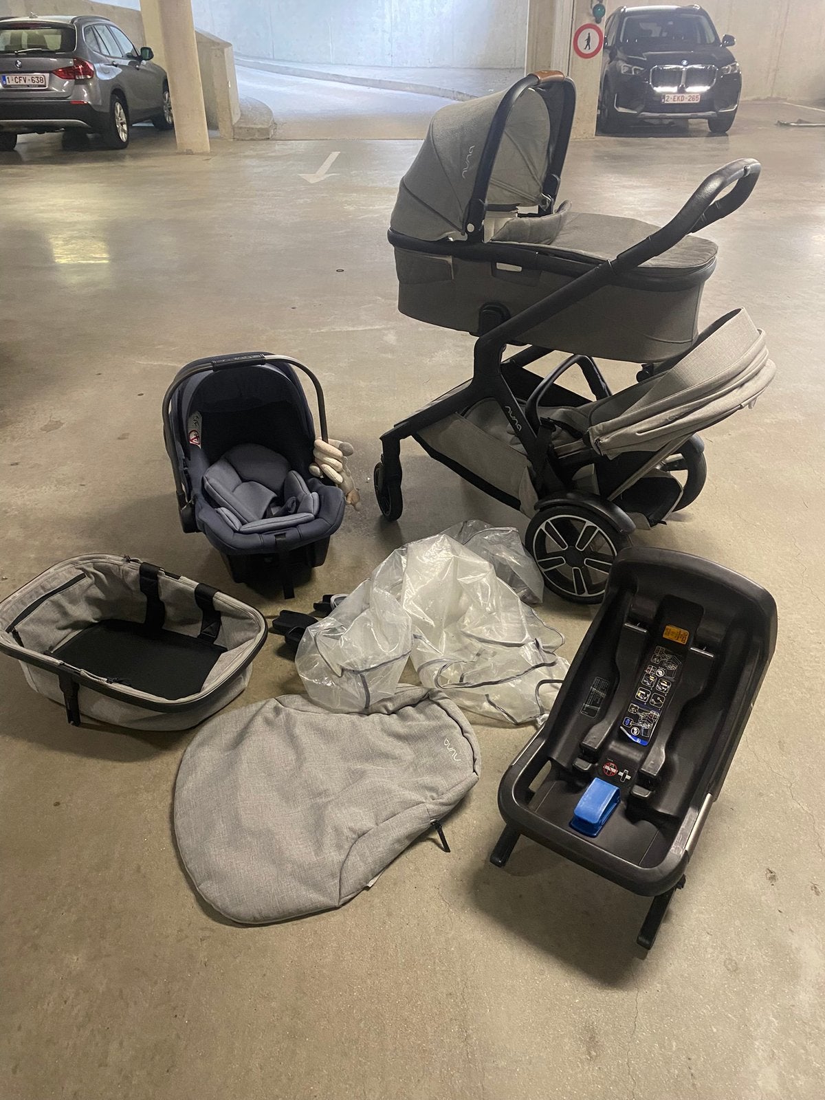 Nuna demi grow duo complete set, Kinderen en Baby's, Kinderwagens en Combinaties, Gebruikt, Combiwagen, Overige merken, Duowagen