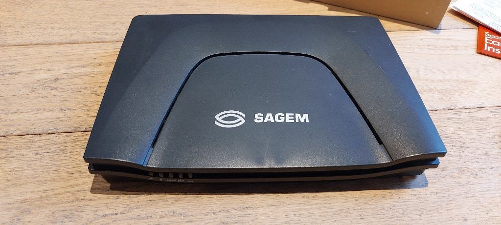 Modem Sagem fast 3464 (Proximus / Scarlet), Computers en Software, Ophalen, Gebruikt, Router met modem, Sagemcom