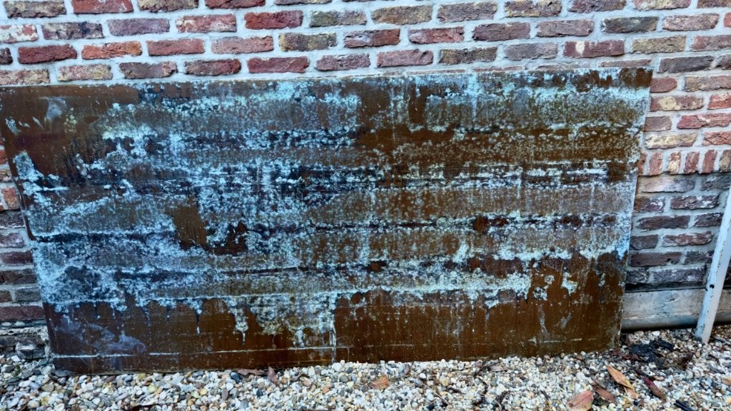 Grote massieve koperplaat (199 x 100 cm, 1mm dik), Ophalen, Gebruikt, 250 mm of meer, Overige typen