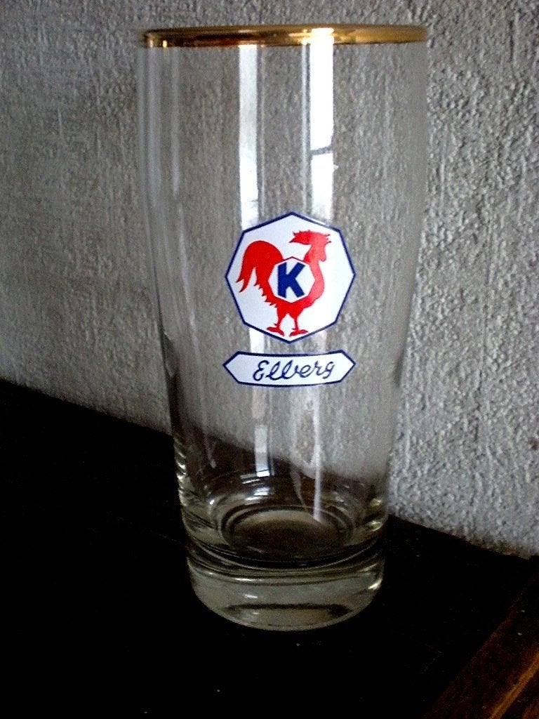 ELBERG 33 cl, Ophalen of Verzenden, Zo goed als nieuw, Glas of Glazen