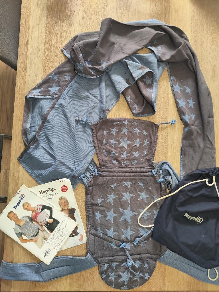 Hoppediz Hop-Tye draagzak, Kinderen en Baby's, Ophalen, Zo goed als nieuw, Buik, Draagzak