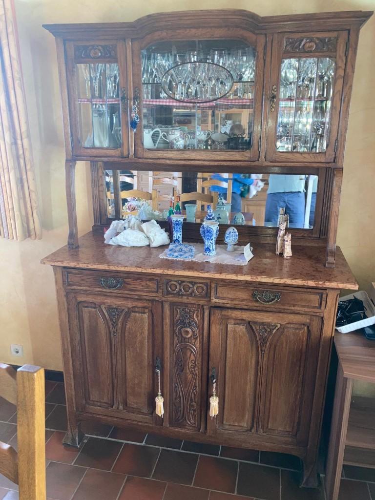 Vintage vitrinekast, Ophalen, Gebruikt, Vintage, Met deur(en)