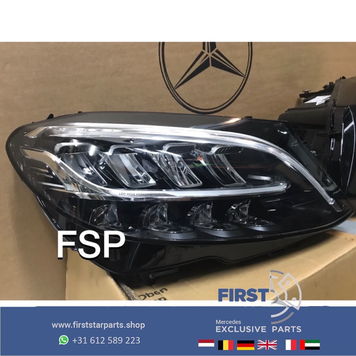 W205 koplamp Facelift High Performance links origineel Merce, Utilisé, -, -, Enlèvement ou Envoi