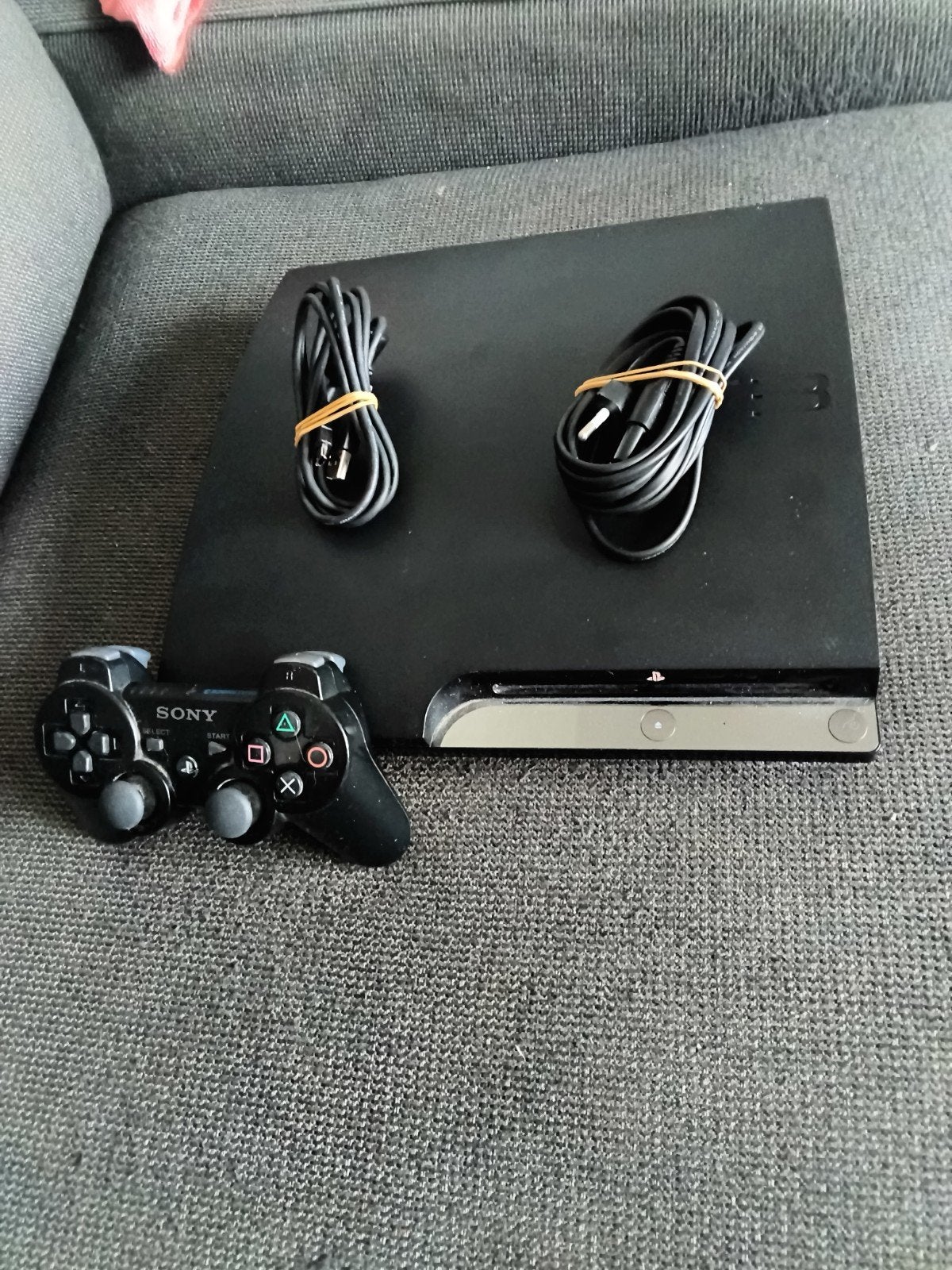 PlayStation 3 Slim 320gb controller en kabels, Games en Spelcomputers, Spelcomputers | Sony PlayStation 3, Verzenden, 320 GB, Zo goed als nieuw