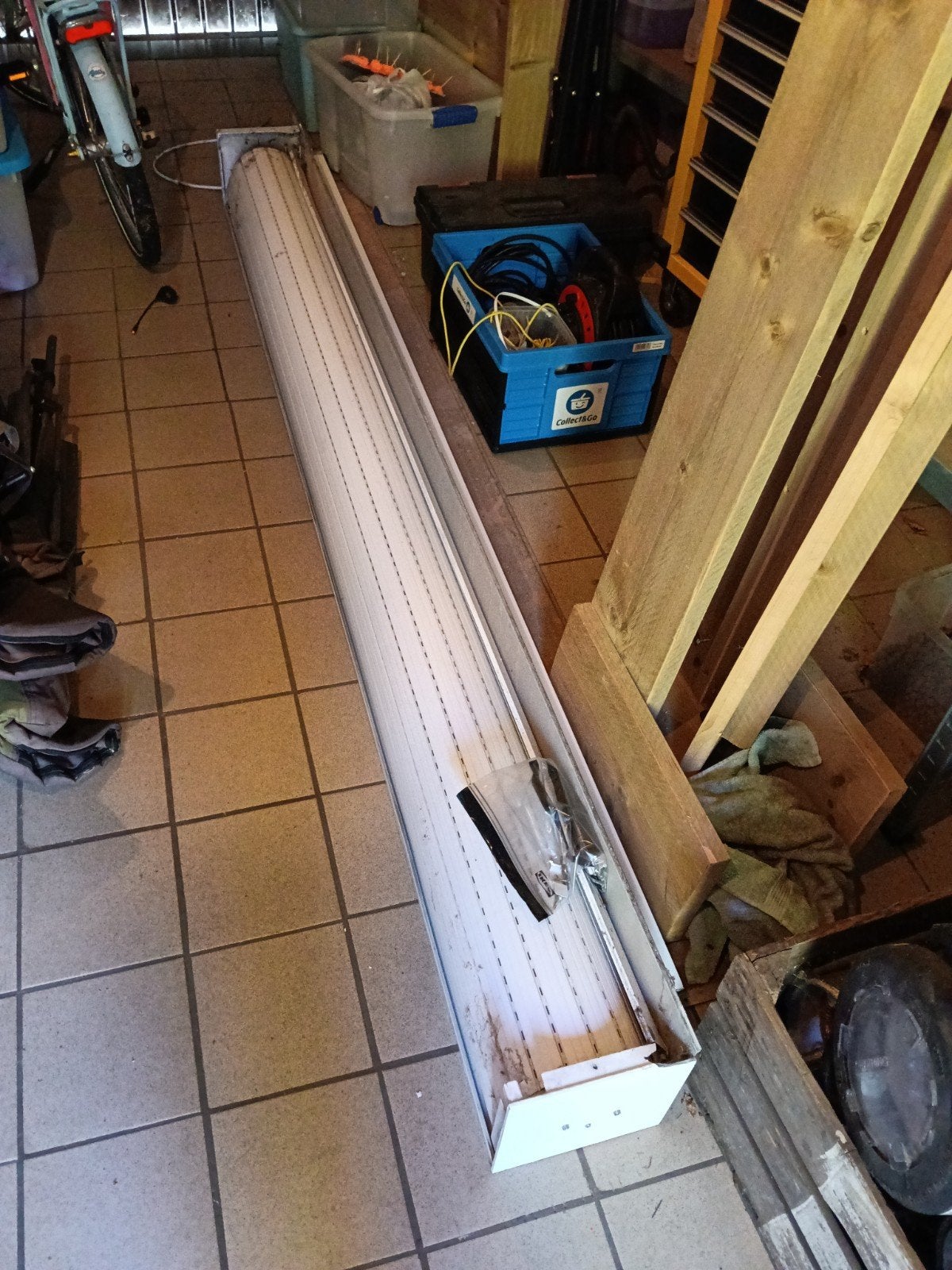 electrisch rolluik 222 cm, Ophalen, Wit