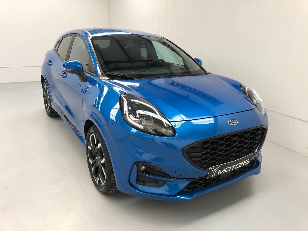 FORD PUMA 1.0 ECOBOOST ST-LINE X B&O FULL LED ACC GPS, Auto's, Ford, Puma, Blauw, Leder en Stof, 5 deurs