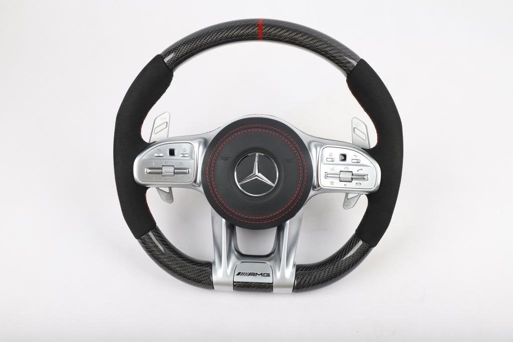 Mise à niveau du volant en carbone Alcantara rouge Mercedes, Enlèvement ou Envoi, Neuf, Mercedes-Benz