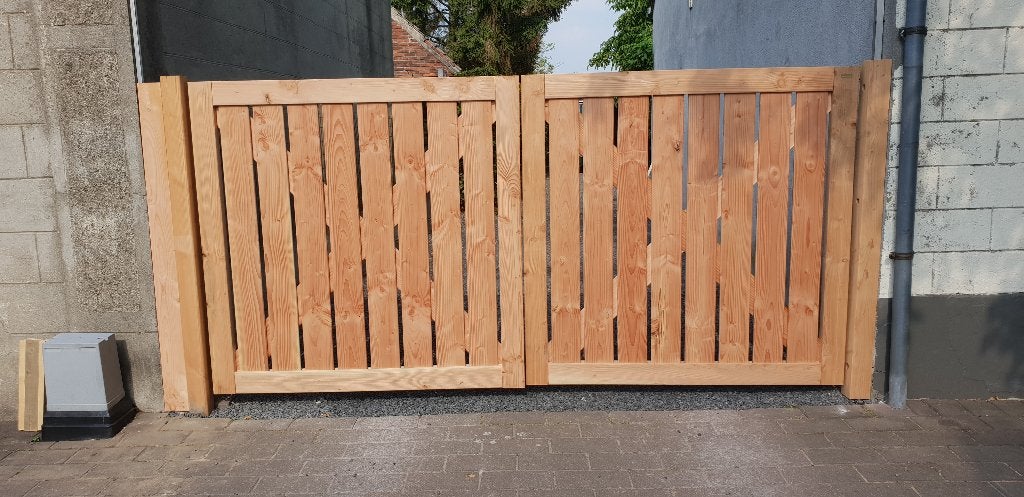 Poort van hout op maat gemaakt, Ophalen of Verzenden, Nieuw, Hout, Draaipoort
