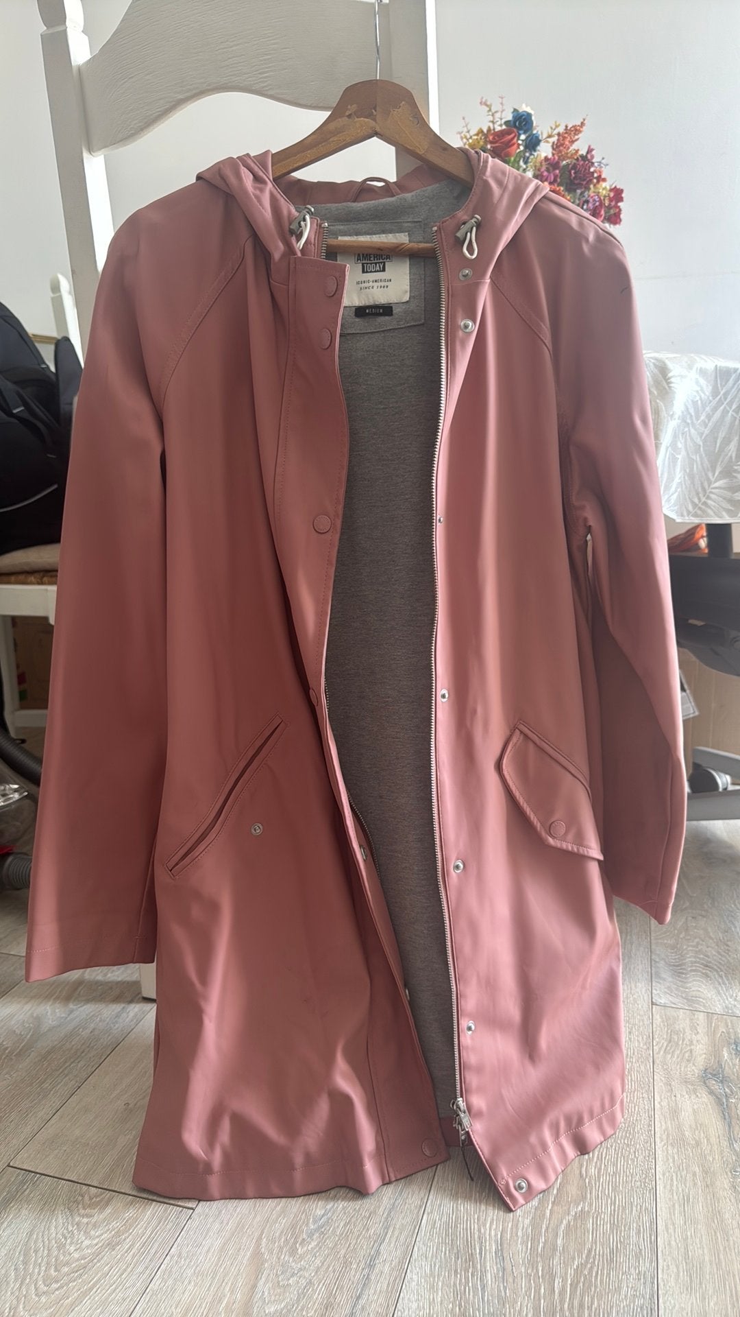 Regenjas America Today Maat Medium, Kleding | Dames, Ophalen of Verzenden, Gedragen, Maat 38/40 (M), Roze