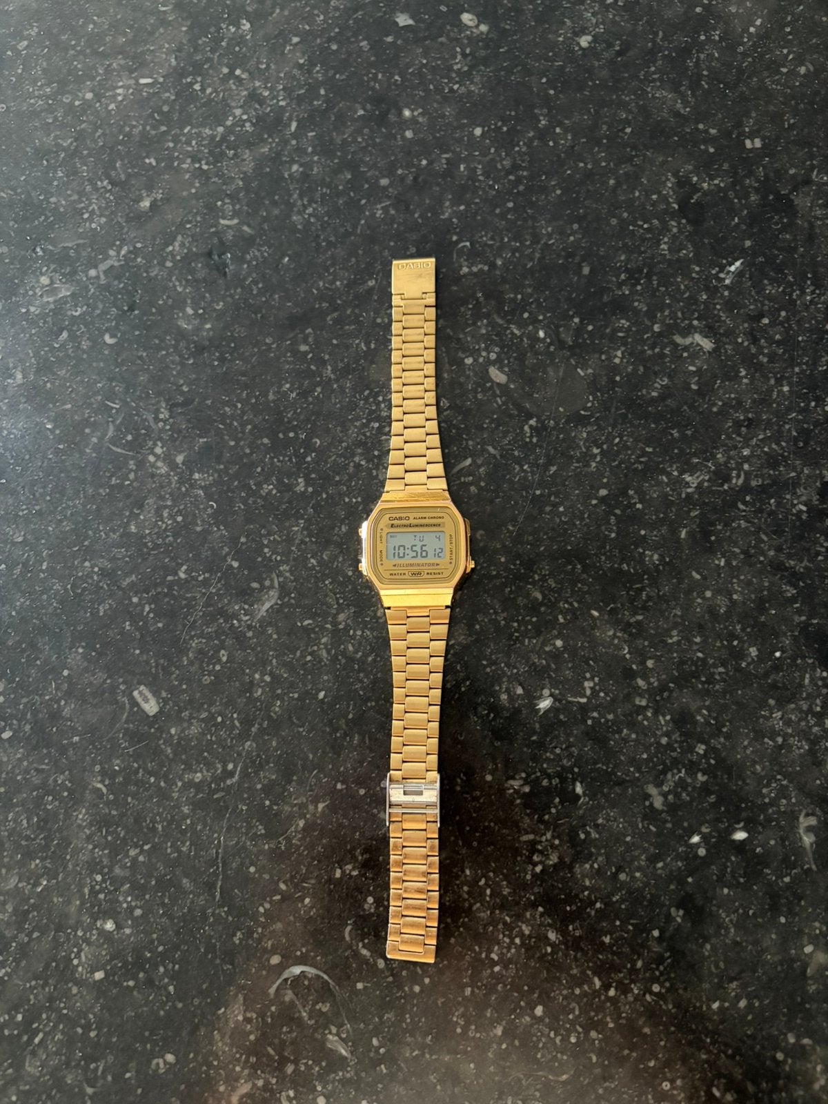 Casio horloge goud, Handtassen en Accessoires, Horloges | Heren, Ophalen, Zo goed als nieuw, Goud, Casio