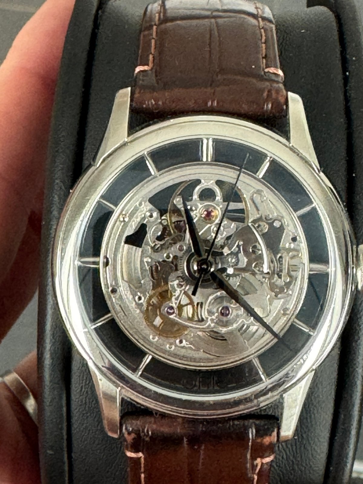 Oris Artelier automatisch horloge met doorschijnend skelet, Ophalen of Verzenden, Zo goed als nieuw