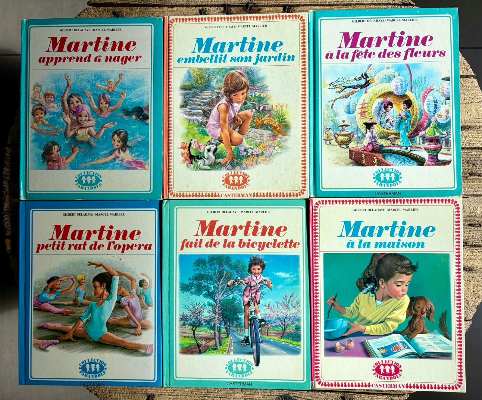 Lot de 6 livres « Martine » vintage des années 50/60/70, Enlèvement ou Envoi, Utilisé
