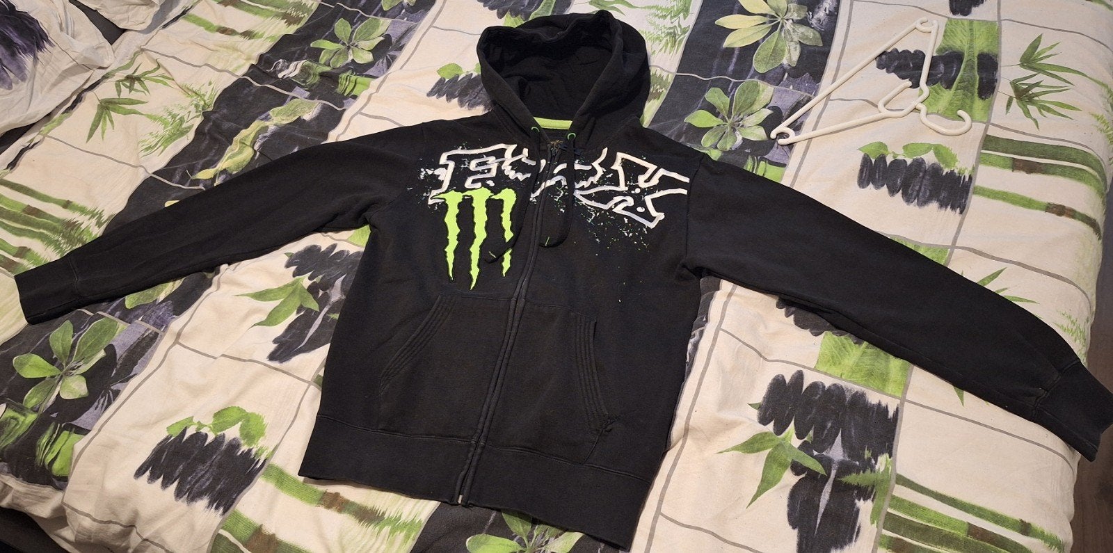 Chandail à capuchon Monster Energy Ricky Carmichael #4 de Fo, Vêtements | Hommes, Enlèvement ou Envoi, Général, Comme neuf, Noir