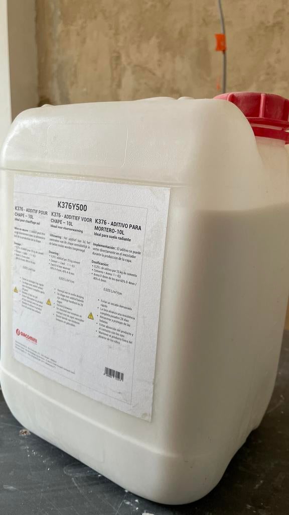 5L Additif pour chape chauffante Giacomini, Enlèvement, Comme neuf