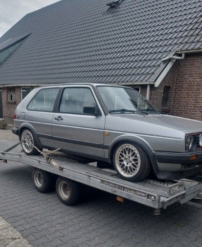 Oldtimer VW Golf 2 DIESEL (jp) 103.500-km 3-deurs trekhaak, Auto's, Volkswagen, Voorwielaandrijving, Stof, 4 cilinders, 1600 cc