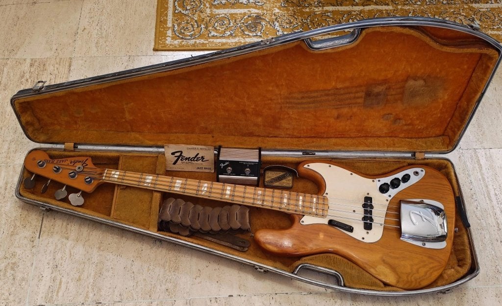 Fender Jazz Bass Natural 1973-74, Musique & Instruments, Enlèvement, Comme neuf, Électrique, Fretless